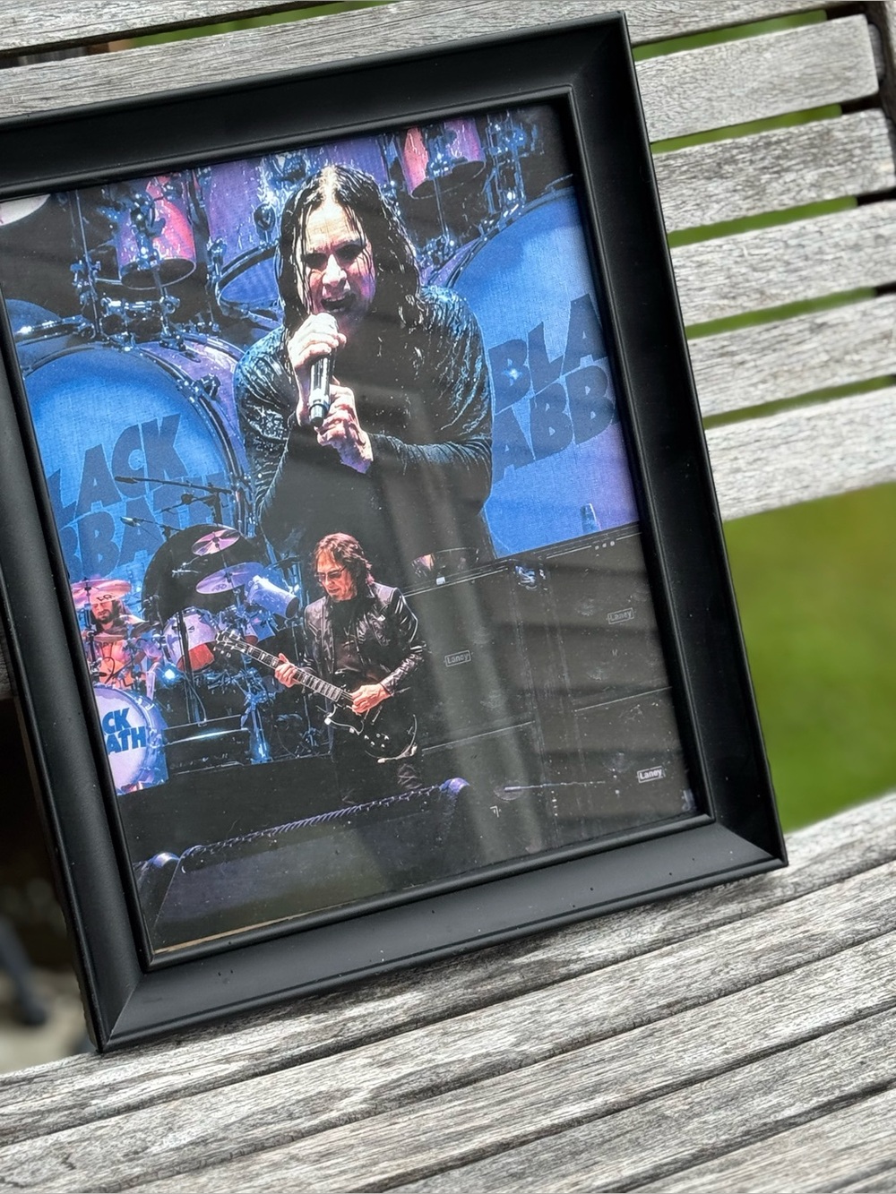 Original Black Sabbath 2016 Front Row Photo | Tony Iommi & Ozzy Osbourne | Frame - Picture 3 of 15